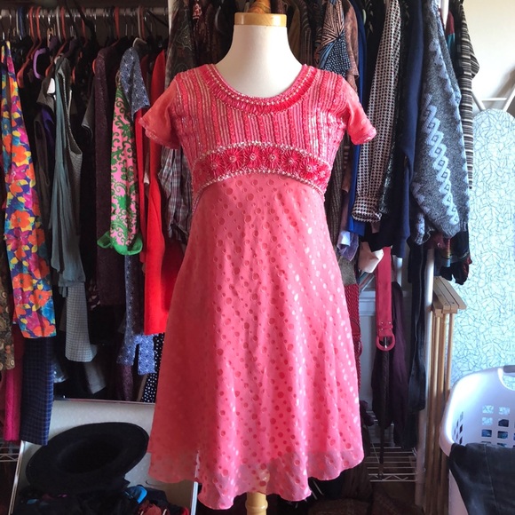 Vintage Dresses & Skirts - Pink Handmade dress